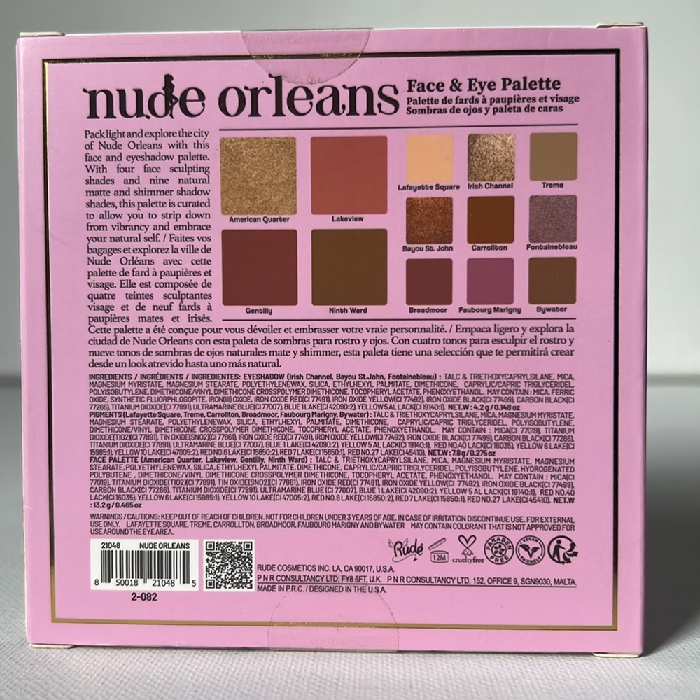 RUDE NUDE ORLEANS French Quarter Face & Eye Palette - Picture 2 of 6